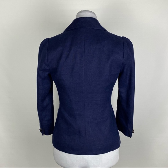 EUC Kate Spade Alix Blazer in French Navy Size 0 - Picture 4 of 8